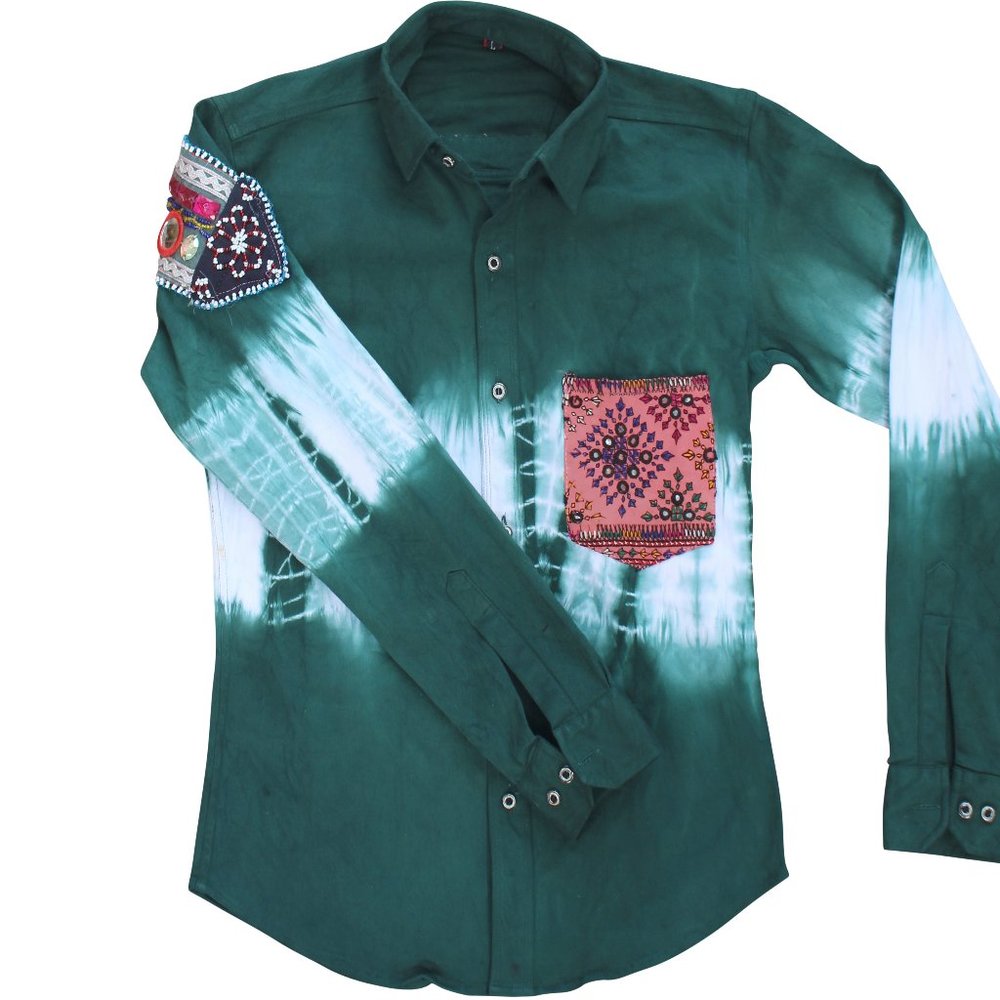Embellished Ethnic Tie-Dye Top - Picture 3 of 16